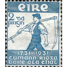 EIRE, Royal Dublin Society, blue 1931, 2p