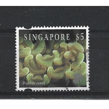 Singapore.SG752 $5 Bubble coral.Fine Used.Jul25b