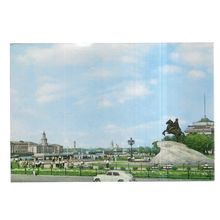 DECEMBRISTS SQUARE, LENINGRAD, RUSSIA unused vintage postcard 1960's