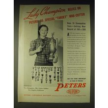 1937 Peters .38 Special Target Wad-Cutter Ammunition Ad - Esther Sichler