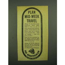 1942 The New Haven Railroad Ad - Plan Mid-Week Travel