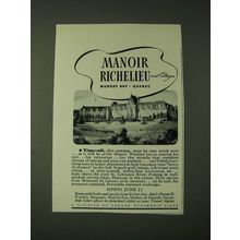 1943 Manoir Richelieu Ad - Manoir Richelieu and Cottages Murray Bay Quebec