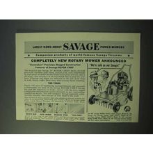 1953 Savage Rotor Chief Rotary Lawn Mower Ad