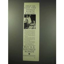 1959 U.S. Savings Bonds Ad - Things Worth Keeping