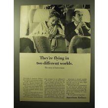 1964 American Airlines Ad - Flying Two Different Worlds