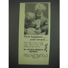 1957 Dr. Barnardo's Homes Ad - Their happiness.. Your reward