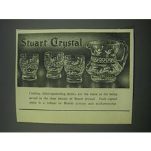 1957 Stuart Crystal Glasses and Pitcher Ad - Stuart Crystal