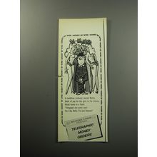 1957 Western Union Telegraphic Money Orders Ad - A roadshow producer