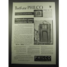 1933 Philco Model 54C and 16X Radios Advertisement - Both are Philco