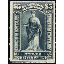 R192, Mint VF NH $5 Revenue Stamp With PSAG Certificate - Stuart Katz