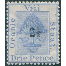 Orange Free State 1897 2½d on 3d ultramarine SG83 unused