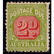 Australia 1914 Postage Due 2D Used Stamp wmk3 14perf.