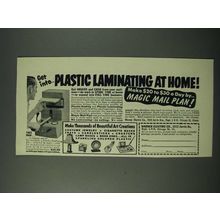 1954 Warner Electric Co. Plastic Laminating Ad