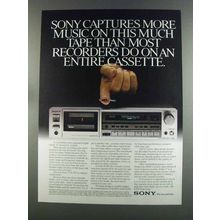 1982 Sony TC-K 555 Cassette Deck Ad - Captures Music