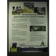 1989 Transkei Development Corporation Ad - The best way to do global business