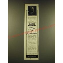 1950 Harper & Brothers Ad - Eleanor Roosevelt's This I remember