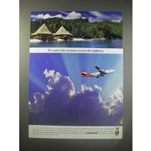 1990 Qantas Airlines Ad - We want to take you home to meet the neighbors