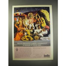 1990 Air India Ad - We've arranged a small celebration in honor of your visit