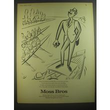 1967 Moss Bros. Fashion Ad - When I'm followin' the boat race, I stand up