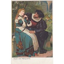 Faust & Marguerite Old Painting Postcard