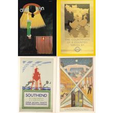 Southend Train Station London Underground 4x Poster Postcard s