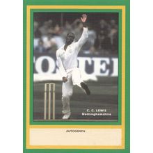 CC Lewis Nottinghamshire Limited Edition Vintage Cricket Trading Photo Card