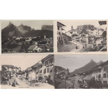 Gruyeres Street Scenes RPC & Aerial Switzerland 4x Postcard s
