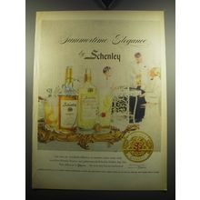 1957 Schenley Reserve Whiskey and Golden Age Gin Ad - Summertime Elegance