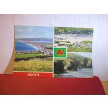 multiview, BORTH, CARDIGANSHIRE .used postcard by E T W Dennis.. 1981 pm =