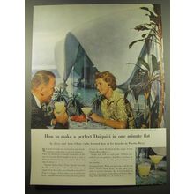 1960 Rums of Puerto Rico Ad - How to make a perfect Daiquiri in one minute flat
