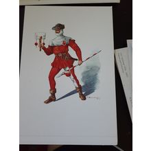 vintage postcard unused Switzerland PTT Museum Bern standard runner from schwyz