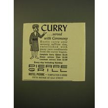 1961 Pierre Grill Restaurant at Hotel Pierre Ad - Curry served with Ceremony