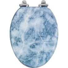 Angol Shiold Elongated Toilet Seat Molded Wood Toilet Seat with Quietly Close an