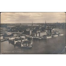 Utsikt Från Stadshuset Torn, Stockholm, 1922 - Nordisk Konst Foto Vykort