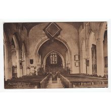Interior of Painswick Church Postcard Gloucestershire Local Publisher Spring