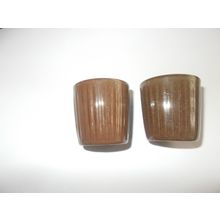 EGG CUP / BROWN RIBBED X 2 (03/09)