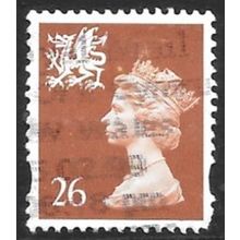 1958-69 Wales Definitive - SG W80 26p Chestnut QEII C5