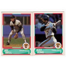 2 1990 Score Young Superstars Pirates RC rookie cards #12 Bell, #16 King