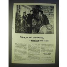 1940 Parke, Davis & Company Medicine Ad - Call Doctor