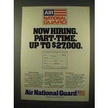1986 Air National Guard Ad - Now Hiring Part-Time