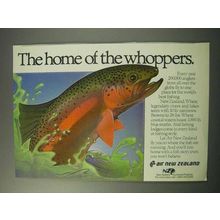 1986 Air New Zealand Airlines Ad - Home of Whoppers