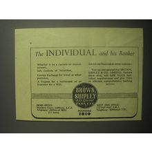 1948 Brown, Shipley & Co Bank Ad - The individual and his banker
