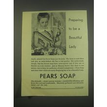 1949 Pears Soap Ad - to be a beautiful lady