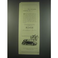 1949 Rover 75 Car Ad - This thoroughly satisfying car