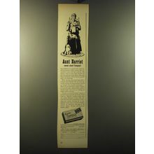 1949 Tampax Tampons Ad - Aunt Harriet never used Tampax!