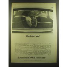 1964 Triplex Heated Rear Windows Ad - A hard day's wipe