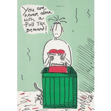 Poll Tax Demand Anti Margaret Thatcher Postcard