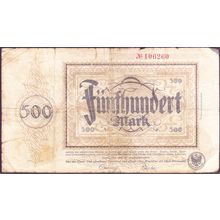 1922 Germany Banknote 500 Mark Districts Dortmund & Horde