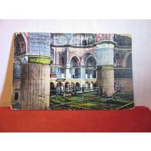 LA MOSQUE D' AHMED, CONSTANTINOPLE, TURKEY used antique postcard =