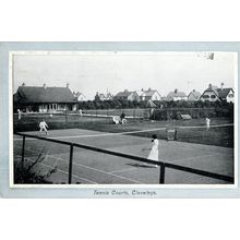 Battle of the Sexes Cleveleys Tennis Courts Lancashire Old 1910 Postcard